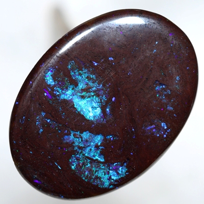SOLID BOULDER OPAL HUGE 33ct Sparkling tropical turquoise green and tropical blue amongst patterned boulder opal SEE VIDEO